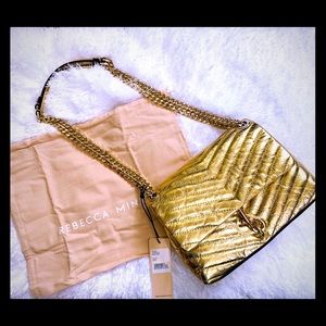 Rebecca Minkoff Edie Crossbody in Gold NWT